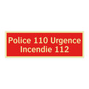 Police 110 Urgence Incendie 112