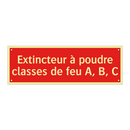 Extincteur à poudre classes de feu A, B, C