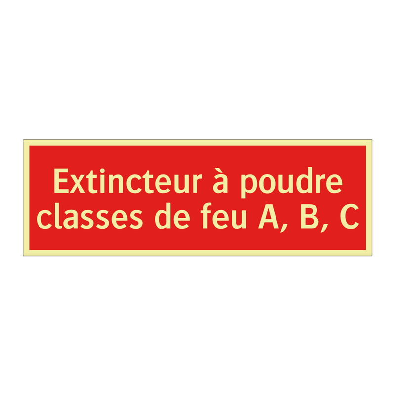 Extincteur à poudre classes de feu A, B, C