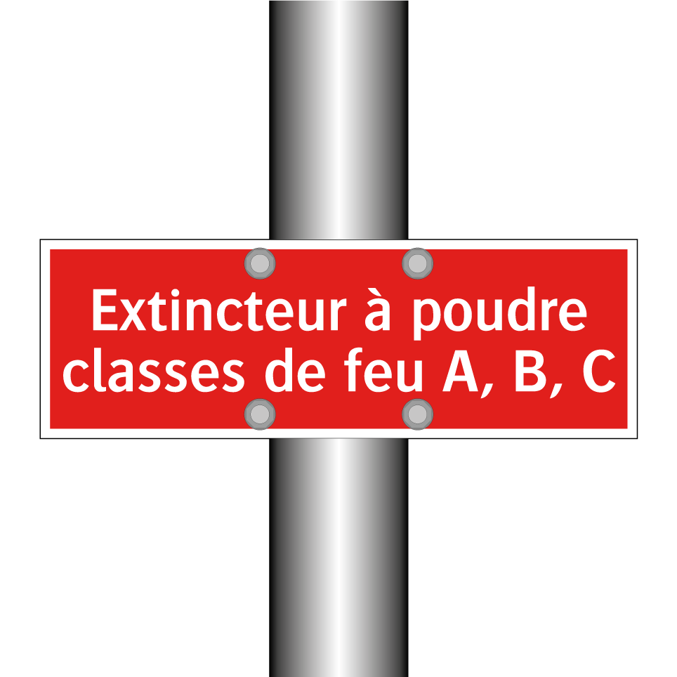 Extincteur à poudre classes de feu A, B, C