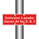 Extincteur à poudre classes de feu A, B, C
