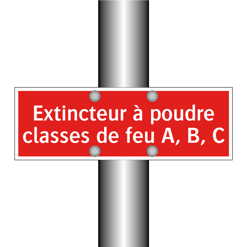 Extincteur à poudre classes de feu A, B, C