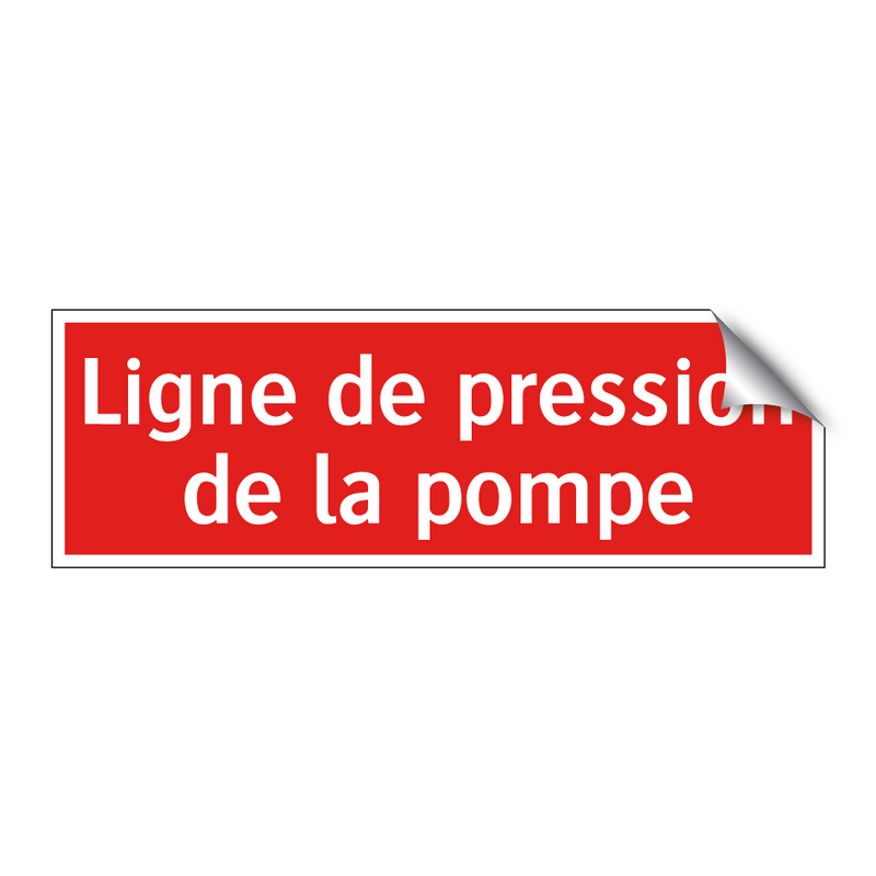 Ligne de pression de la pompe