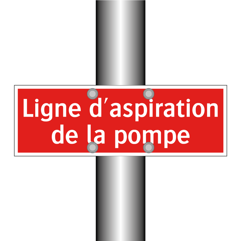 Ligne d'aspiration de la pompe