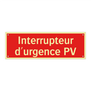 Interrupteur d'urgence PV