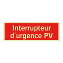 Interrupteur d'urgence PV