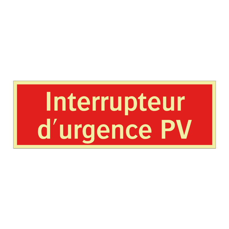 Interrupteur d'urgence PV