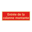 Entrée de la colonne montante