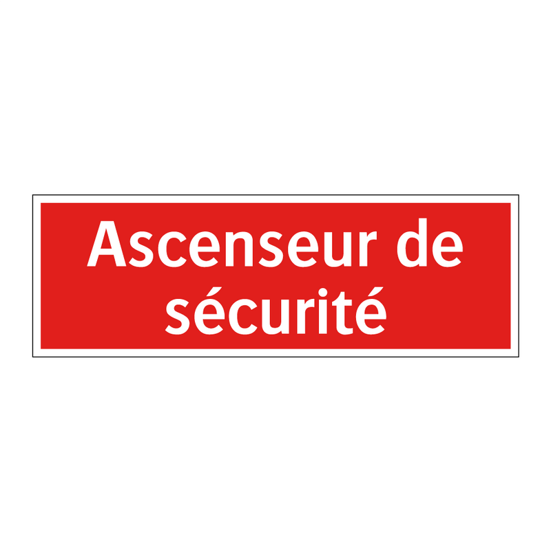 Ascenseur de sécurité