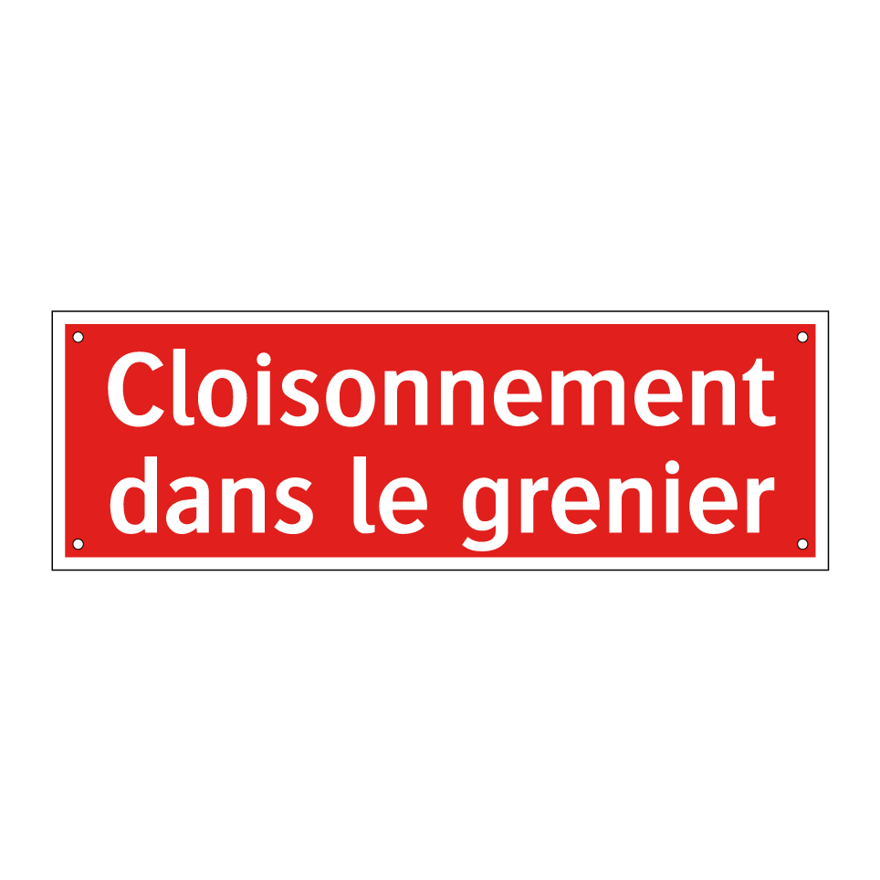 Cloisonnement dans le grenier