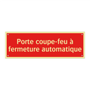 Porte coupe-feu à fermeture automatique
