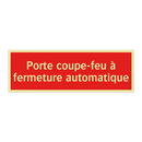 Porte coupe-feu à fermeture automatique