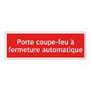 Porte coupe-feu à fermeture automatique