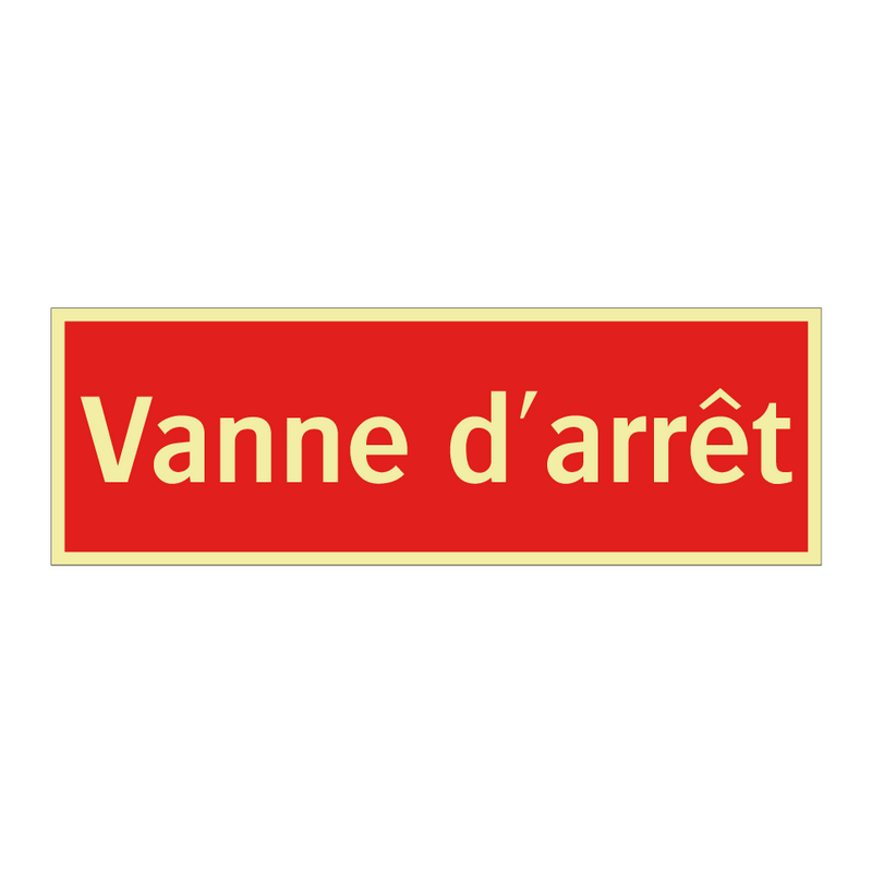 Vanne d'arrêt