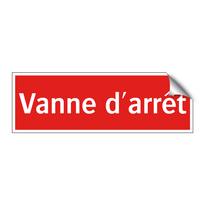 Vanne d'arrêt