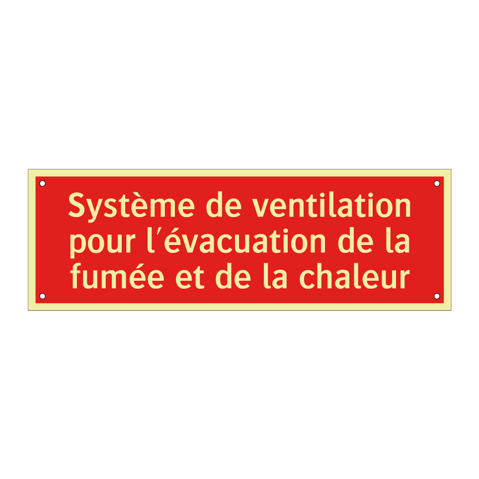 Système de ventilation pour l'évacuation de la fumée et de la chaleur