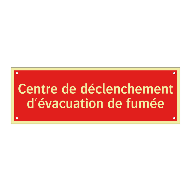 Centre de déclenchement d'évacuation de fumée