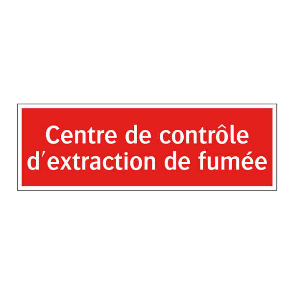Centre de contrôle d'extraction de fumée