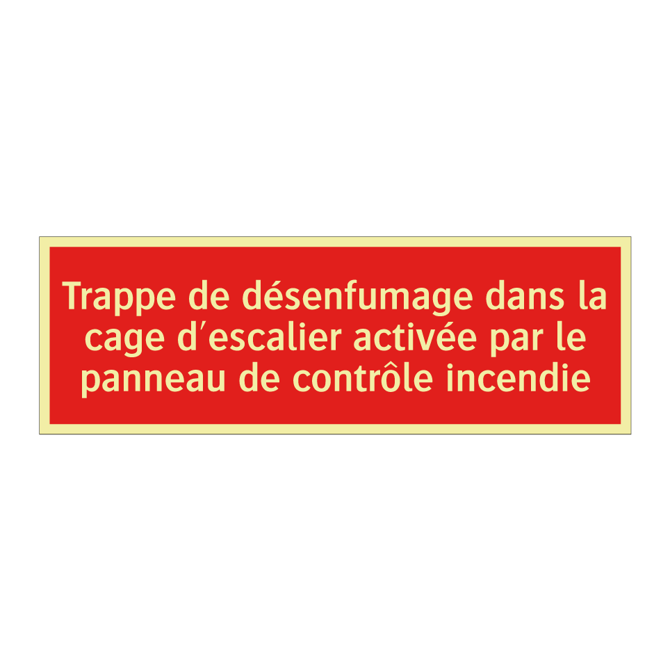Trappe de désenfumage dans la cage d'escalier activée par le panneau de contrôle incendie