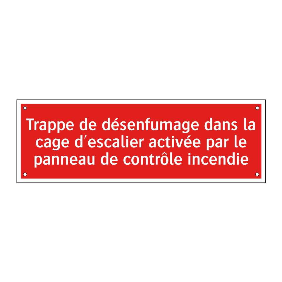 Trappe de désenfumage dans la cage d'escalier activée par le panneau de contrôle incendie