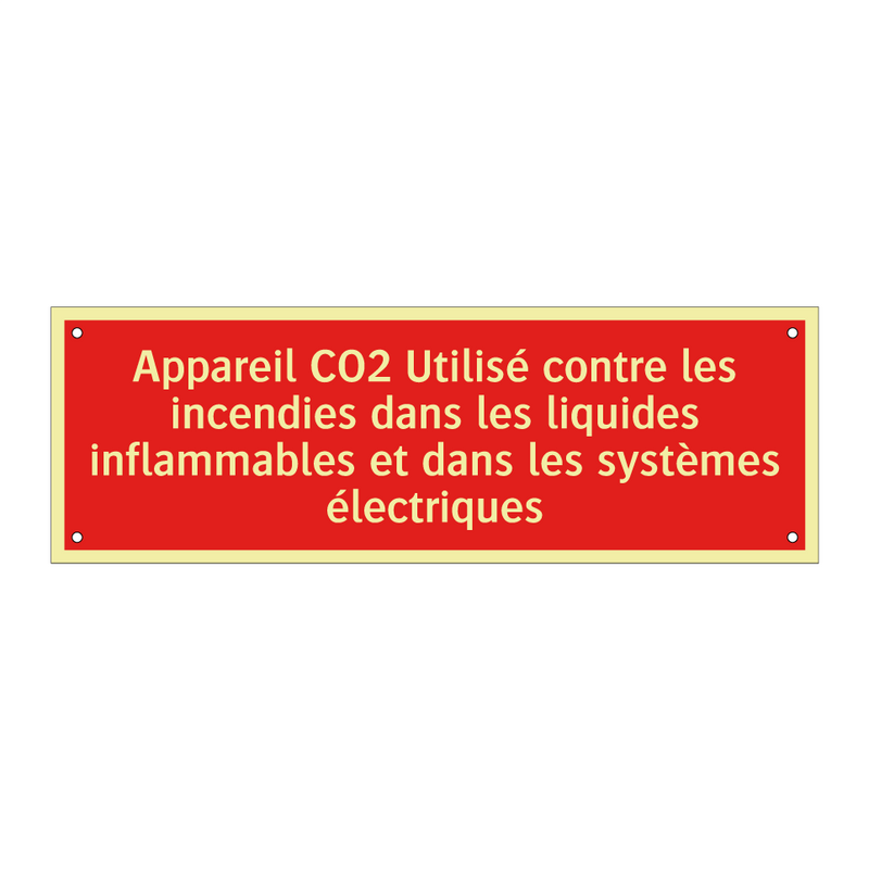 Appareil CO2 Utilisé contre les incendies dans les liquides inflammables et dans les systèmes électriques