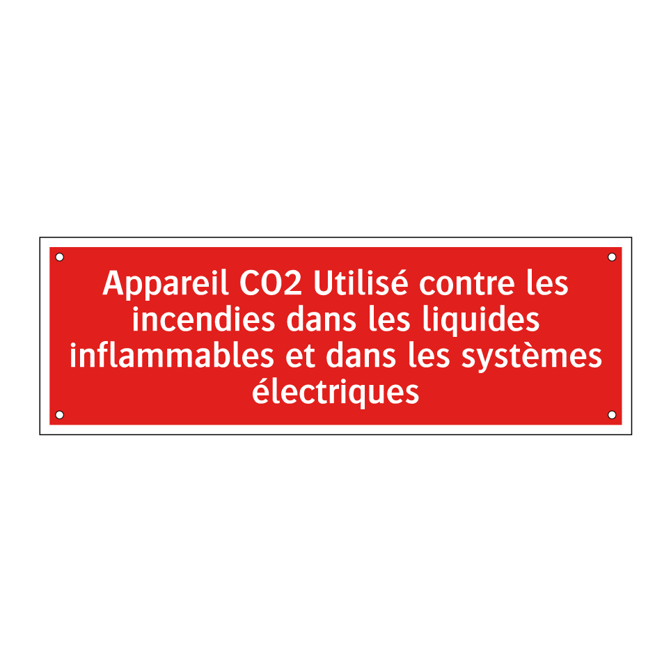 Appareil CO2 Utilisé contre les incendies dans les liquides inflammables et dans les systèmes électriques