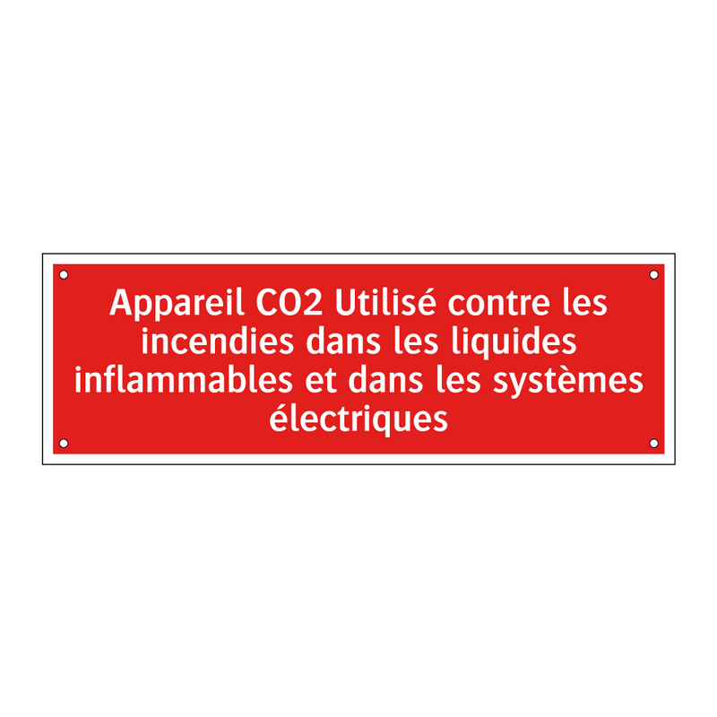 Appareil CO2 Utilisé contre les incendies dans les liquides inflammables et dans les systèmes électriques