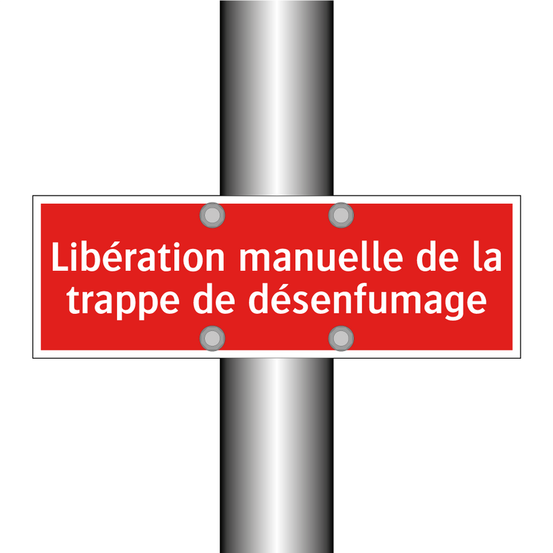 Libération manuelle de la trappe de désenfumage