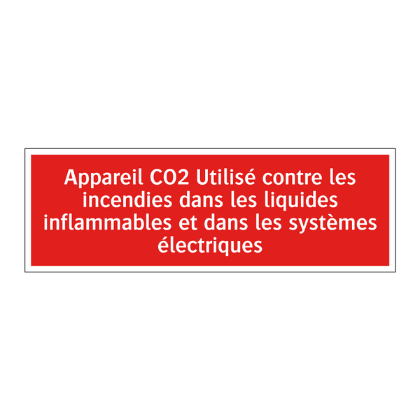 Appareil CO2 Utilisé contre les incendies dans les liquides inflammables et dans les systèmes électriques