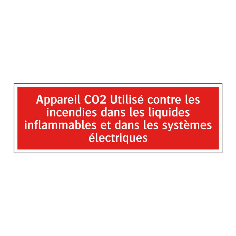 Appareil CO2 Utilisé contre les incendies dans les liquides inflammables et dans les systèmes électriques