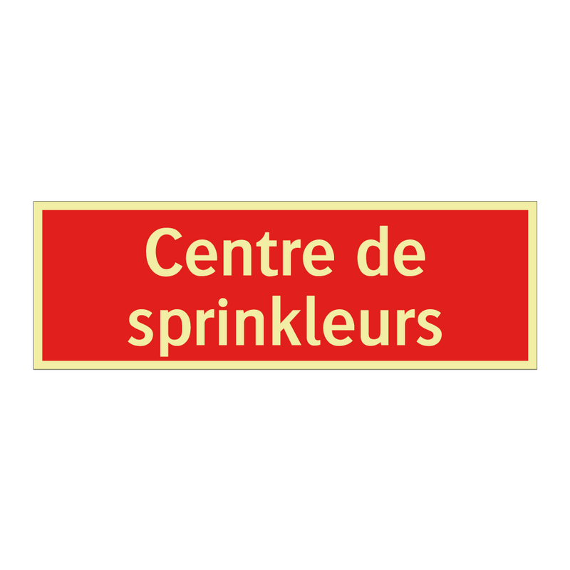 Centre de sprinkleurs