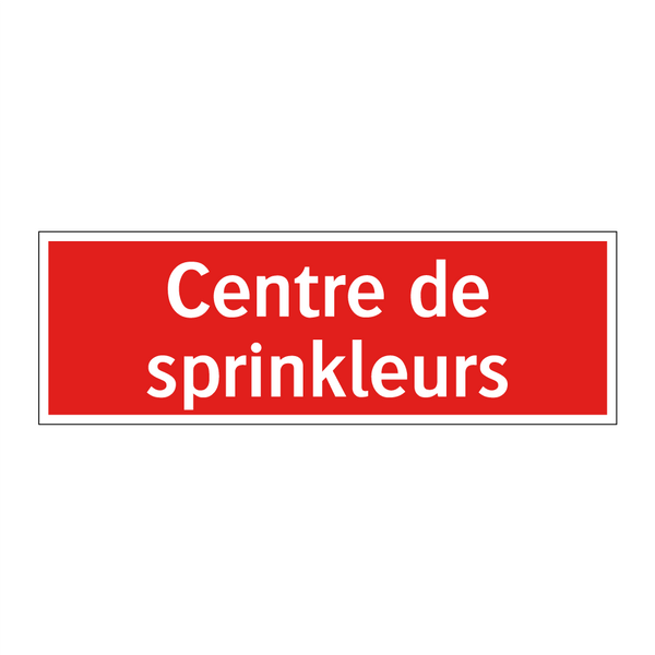 Centre de sprinkleurs