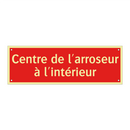 Centre de l'arroseur à l'intérieur