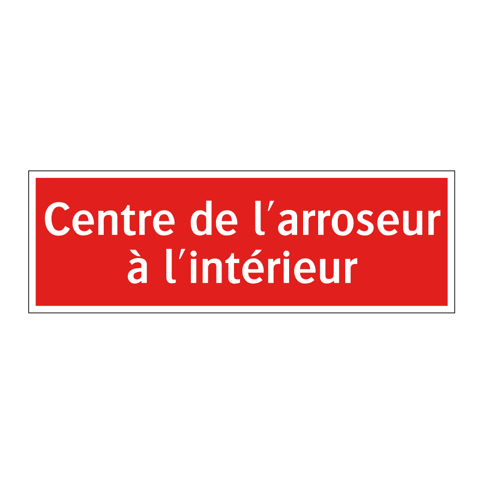 Centre de l'arroseur à l'intérieur