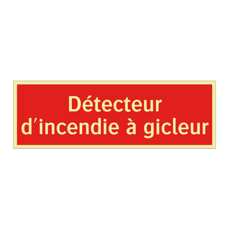 Détecteur d'incendie à gicleur