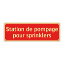 Station de pompage pour sprinklers