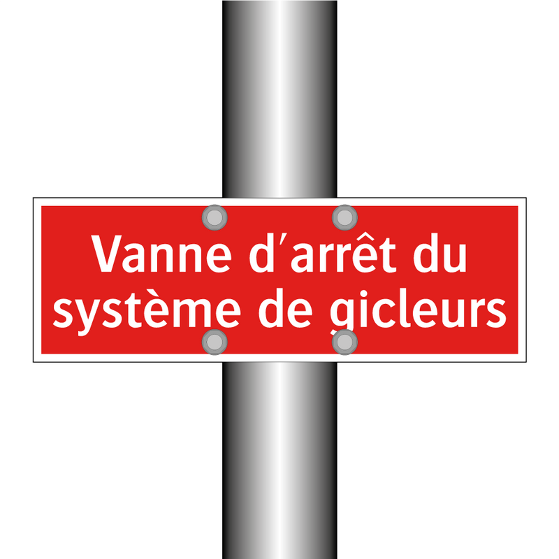 Vanne d'arrêt du système de gicleurs