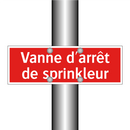 Vanne d'arrêt de sprinkleur