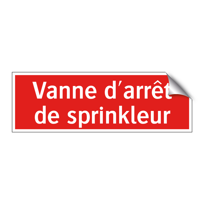 Vanne d'arrêt de sprinkleur