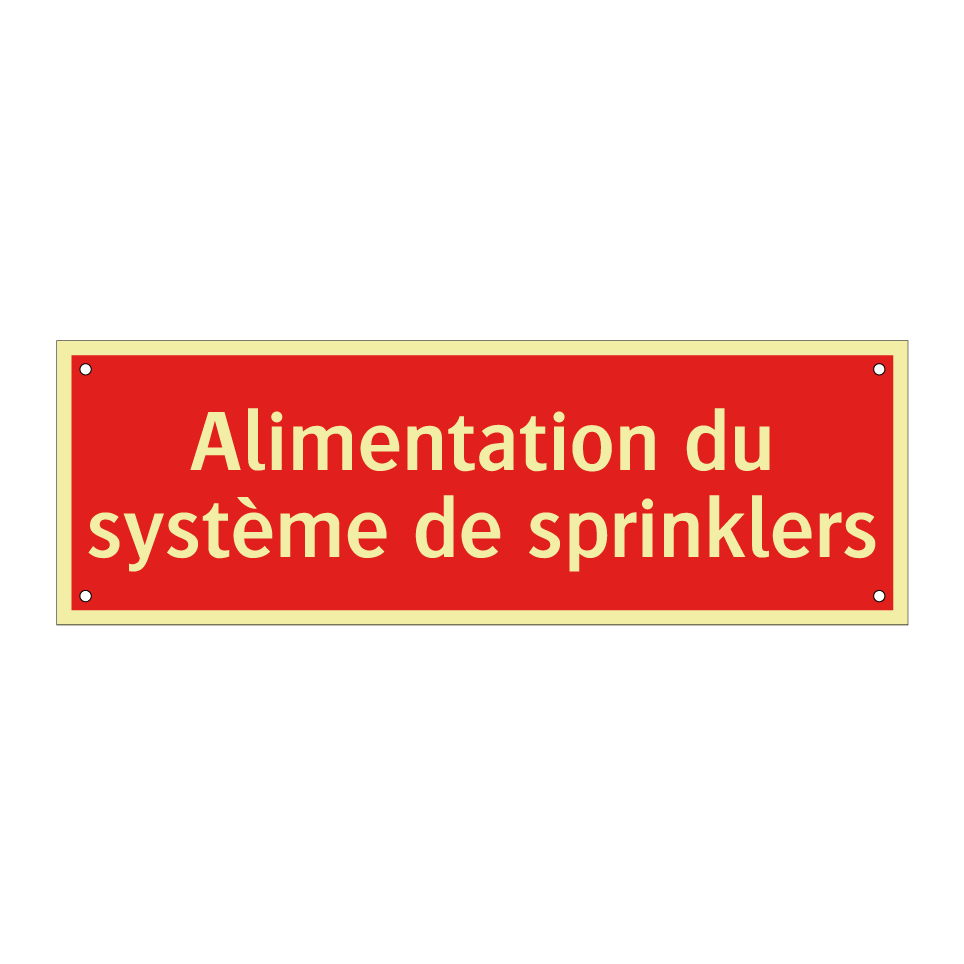 Alimentation du système de sprinklers