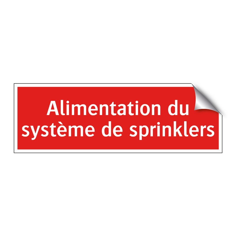 Alimentation du système de sprinklers