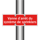 Vanne d'arrêt du système de sprinklers