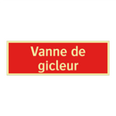 Vanne de gicleur
