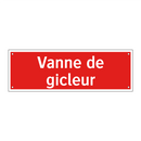 Vanne de gicleur