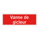 Vanne de gicleur