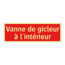 Vanne de gicleur à l'intérieur
