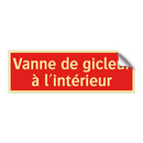 Vanne de gicleur à l'intérieur