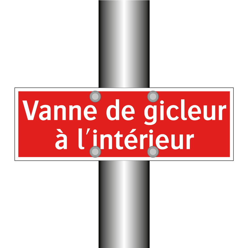 Vanne de gicleur à l'intérieur