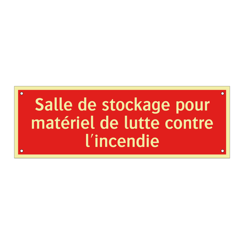 Salle de stockage pour matériel de lutte contre l'incendie