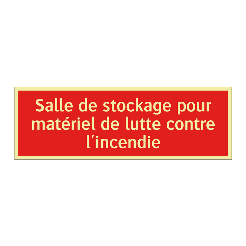 Salle de stockage pour matériel de lutte contre l'incendie